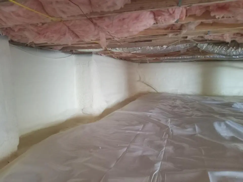 Crawl space encapsulation with closed-cell spray foam for Spray Foam Roofing in Lyndhurst